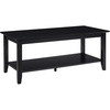 image:imageConvenience Concepts American Heritage Rectangle Coffee Table 42  Classic Center Accent with Storage Shelf for Farmhouse Transitional Traditional Living amp Family Room EspressoBlack