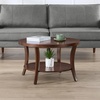 image:imageConvenience Concepts Charleston Round Coffee Table 30  Classic Living Room Table with Storage Shelf for Transitional Living Room Family Room EspressoEspresso