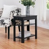 image:imageConvenience Concepts Designs2Go Baja Chairside End Table 2375  Transitional Narrow 3Tier Side Accent with Storage Drawer amp Shelves for Modern Living or Family Room Bedroom Nightstand BlackBlack
