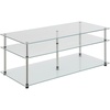 image:imageConvenience Concepts Designs2Go Classic Glass 3 Tier Coffee Table Glass