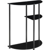 image:imageConvenience Concepts Designs2Go Classic Glass 3 Tier Display Entryway Hall Console Table 23  Modern Display with Storage Shelves for Living amp Family Room Bedroom Bathroom Office BlackBlack