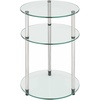 image:imageConvenience Concepts Designs2Go Midnight Classic 3Tier Round Glass Side Table Black Glass 1575 in x 1575 in x 245 inGlass