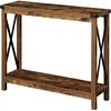 image:imageConvenience Concepts Durango Console Table with Shelf BarnwoodBlackBarnwoodBlack