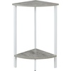 image:imageConvenience Concepts Graystone 2 Tier Corner Plant Stand 31 Industrial Indoor Accent for Plants Vases amp Antiques Urban Modern Design for The Living Room Hallway amp Entryway Faux BirchWhite