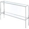 image:imageConvenience Concepts Nadia Chrome Console Table 4725  Contemporary Modern Sofa Table with Storage Shelf Narrow Minimalist Entryway Hall Table for Living Room Bedroom Bathroom GlassChrome