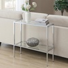 image:imageConvenience Concepts Nadia Chrome Entryway Table 315  Contemporary Modern Sofa Console Table with Storage Shelf Narrow Minimalist Hall Table for Living Room Bedroom Bathroom GlassChrome