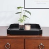 image:imageConvenience Concepts Palm Beach Geometric Serving Tray 1675 Modern Living Room Decorative Wood Platter with Handles for Ottoman Coffee Table Kitchen Counter or Bathroom Organization TerracottaBlack