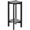 image:imageConvenience Concepts Planters amp Potts Deluxe Square 31 Modern Stand for Plants Vases and Antiques for the Living Room Hallway Entryway Faux CementBlack