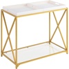 image:imageConvenience Concepts St Andrews Console Table White  GoldWhite  Gold