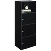 image:imageConvenience Concepts Xtra Storage ThreeDoor Bookcase in Cherry Wood FinishBlack