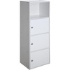 image:imageConvenience Concepts Xtra Storage ThreeDoor Bookcase in White Wood Finish3Door