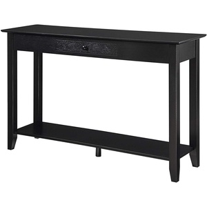 image:imageConvenience Concepts American Heritage 1 Drawer Console Table with Shelf BlackBlack