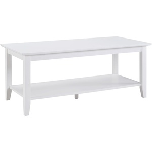 image:imageConvenience Concepts American Heritage Rectangle Coffee Table 42  Classic Center Accent with Storage Shelf for Farmhouse Transitional Traditional Living amp Family Room EspressoWhite