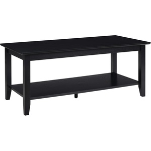 image:imageConvenience Concepts American Heritage Rectangle Coffee Table 42  Classic Center Accent with Storage Shelf for Farmhouse Transitional Traditional Living amp Family Room EspressoBlack