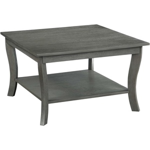 image:imageConvenience Concepts American Heritage Square Coffee Table BlackWirebrush Dark Gray