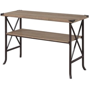image:imageConvenience Concepts Brookline Console Table Driftwood  Brown FrameDriftwoodBrown Frame