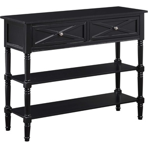 image:imageConvenience Concepts Country Oxford 2Drawer Console Table BlackBlack