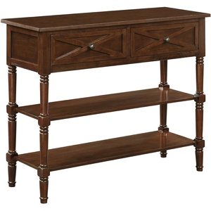 image:imageConvenience Concepts Country Oxford 2Drawer Console Table BlackEspresso