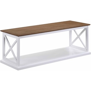 image:imageConvenience Concepts Coventry Coffee Table 47  Farmhouse Center Accent with Storage Shelf for Transitional Modern Living amp Family Room DriftwoodWhiteDriftwoodWhite