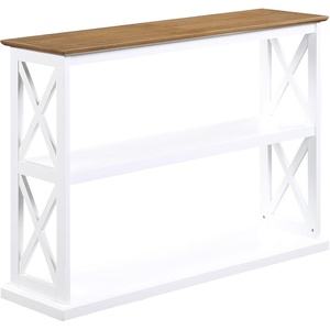 image:imageConvenience Concepts Coventry Console Table 42  Farmhouse Narrow Sofa Display Accent with Storage Shelves for Traditional Modern Living Room Entryway Hallway amp Bedroom BlackDriftwoodWhite