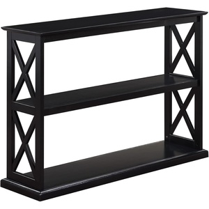 image:imageConvenience Concepts Coventry Console Table 42  Farmhouse Narrow Sofa Display Accent with Storage Shelves for Traditional Modern Living Room Entryway Hallway amp Bedroom BlackBlack