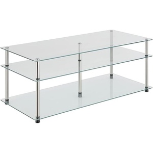 image:imageConvenience Concepts Designs2Go Classic Glass 3 Tier Coffee Table Glass