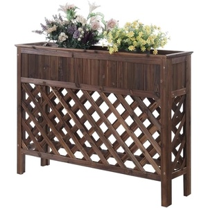 image:imageConvenience Concepts Planters amp Potts Large Raised Patio Planter Weathered CedarWeathered Cedar