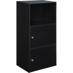 image:imageConvenience Concepts Xtra Storage 2 Door Cabinet with Shelf CherryBlack