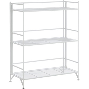 image:imageConvenience Concepts Xtra Storage Mesh Shelves  3 Tier Wide Folding Metal Organizer Shelf for Office Closet Laundry Room Garage Kitchen Bathroom amp Bedroom No Tools Assembly WhiteWhite