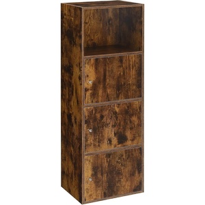 image:imageConvenience Concepts Xtra Storage ThreeDoor Bookcase in Cherry Wood FinishRed