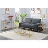 image:imageConvenience Concepts Royal Crest 3 Tier Coffee Table Clear Glass  Gold
