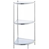 image:imageConvenience Concepts Royal Crest 3 Tier Corner Shelf Chrome  Glass