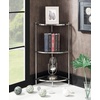 image:imageConvenience Concepts Royal Crest 3 Tier Corner Shelf Chrome  Glass