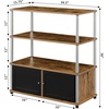 image:imageConvenience Concepts Designs2Go Highboy TV Stand with Storage Cabinets and Shelves for TVs up to 40 Inches BlackBarnwood