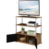 image:imageConvenience Concepts Designs2Go Highboy TV Stand with Storage Cabinets and Shelves for TVs up to 40 Inches BlackBarnwood