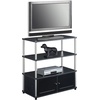 image:imageConvenience Concepts Designs2Go Highboy TV Stand with Storage Cabinets and Shelves for TVs up to 40 Inches BlackBlack