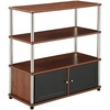 image:imageConvenience Concepts Designs2Go Highboy TV Stand with Storage Cabinets and Shelves for TVs up to 40 Inches BlackCherry