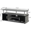 image:imageConvenience Concepts Designs2Go Monterey TV Stand 4725  Family Room Entertainment Center with Storage Cabinets and Shelves Modern TV Console for Living Room Office CherryBlackGray  Black