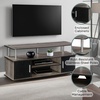 image:imageConvenience Concepts Designs2Go Monterey TV Stand 4725  Family Room Entertainment Center with Storage Cabinets and Shelves Modern TV Console for Living Room Office CherryBlackGray  Black