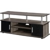 image:imageConvenience Concepts Designs2Go Monterey TV Stand 4725  Family Room Entertainment Center with Storage Cabinets and Shelves Modern TV Console for Living Room Office CherryBlackGray  Black