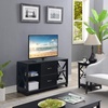 image:imageConvenience Concepts Oxford Deluxe 2 Drawer TV Stand with Shelves for TVs up to 55 Inches BlackBlack