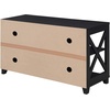 image:imageConvenience Concepts Oxford Deluxe 2 Drawer TV Stand with Shelves for TVs up to 55 Inches BlackBlack