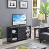 image:imageConvenience Concepts Oxford Deluxe 2 Drawer TV Stand with Shelves for TVs up to 55 Inches BlackWeathered Gray