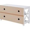 image:imageConvenience Concepts Oxford Deluxe 2 Drawer TV Stand with Shelves for TVs up to 55 Inches BlackWhite