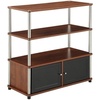 image:imageConvenience Concepts Designs2Go Highboy TV Stand with Storage Cabinets and Shelves for TVs up to 40 Inches BlackCherry