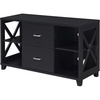 image:imageConvenience Concepts Oxford Deluxe 2 Drawer TV Stand with Shelves for TVs up to 55 Inches BlackBlack