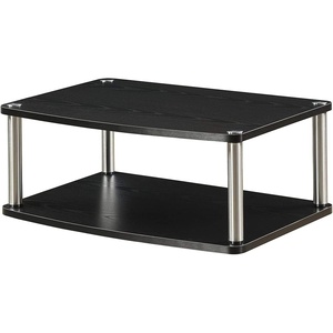 image:imageConvenience Concepts Designs2Go 26 inch Double Tier Swivel Riser CherryBlack