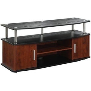image:imageConvenience Concepts Designs2Go Monterey TV Stand 4725  Family Room Entertainment Center with Storage Cabinets and Shelves Modern TV Console for Living Room Office CherryBlackCherryBlack