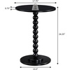 image:imageConvenience Concepts Classic Accents Venetian Spindle Table 1775  Traditional Solid Wood Round Side Accent Display Pedestal for Transitional Living Room Entryway Hallway or Bedroom EspressoBlack