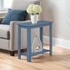 image:imageConvenience Concepts Designs2Go Baja Chairside End Table 2375 Modern Living Room Table with Storage Shelf Transitional Bedside Table EspressoDusty Blue